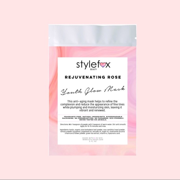 STYLEFOX Other - STYLEFOX Rejuvenating Rose Youth Glow Mask